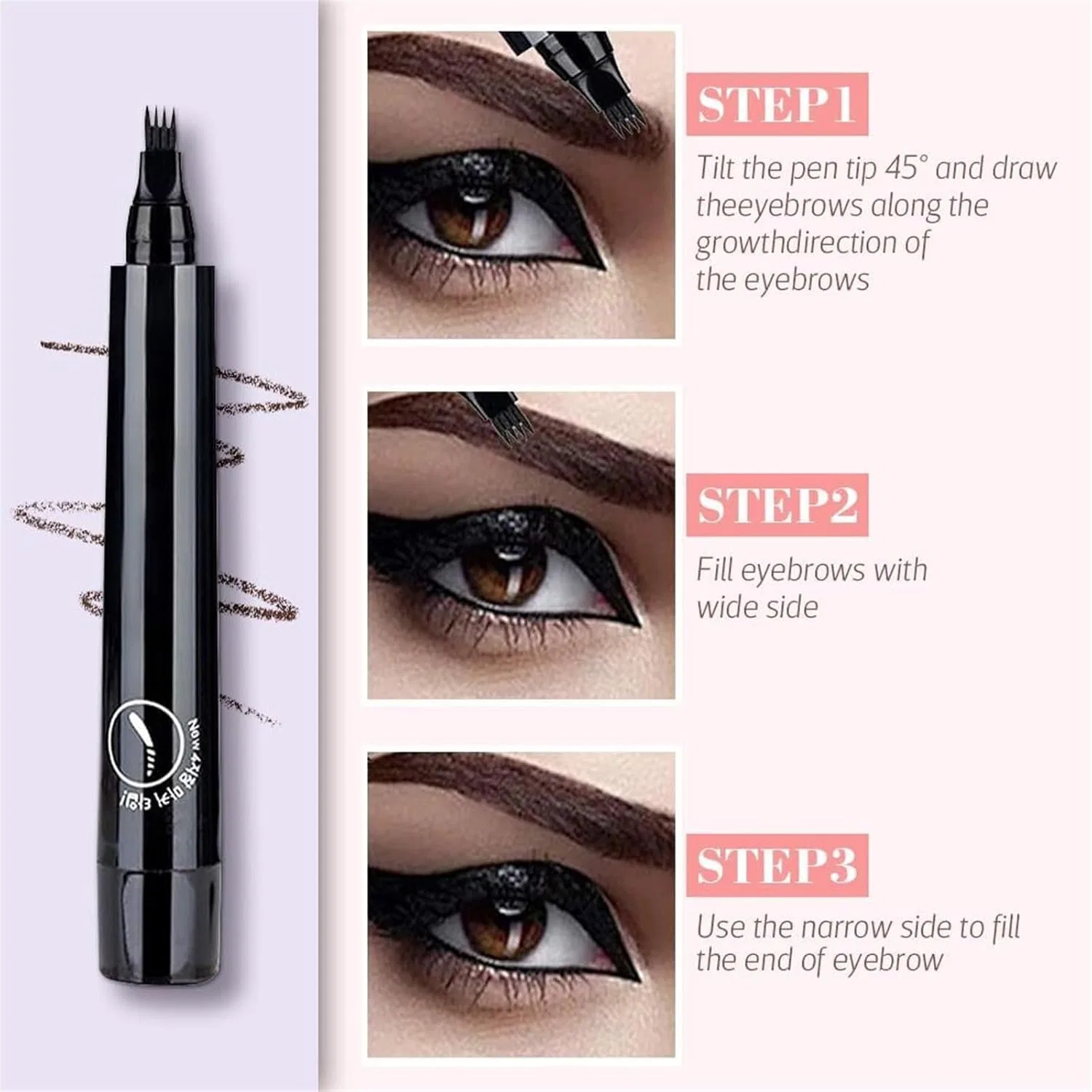 Карандаш для бровей Magic Eyebrow Pencil, ZZFLSM, разноцветный — фото 3