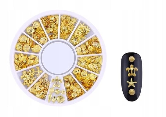 

Украшения для ногтей Ракушки Ювелирная карусель Золото Deni Carte