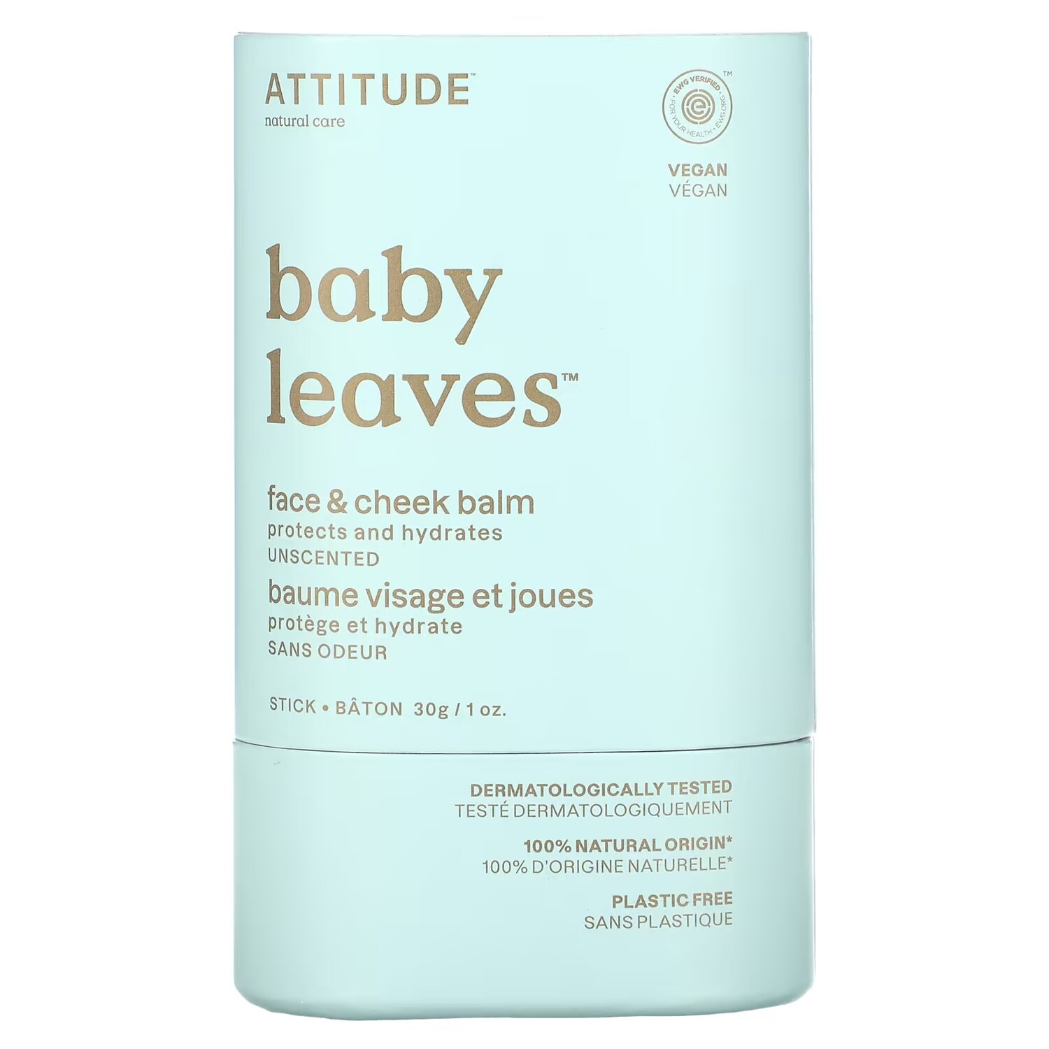 

Бальзам для лица и щек Attitude Baby Leaves, 30 г