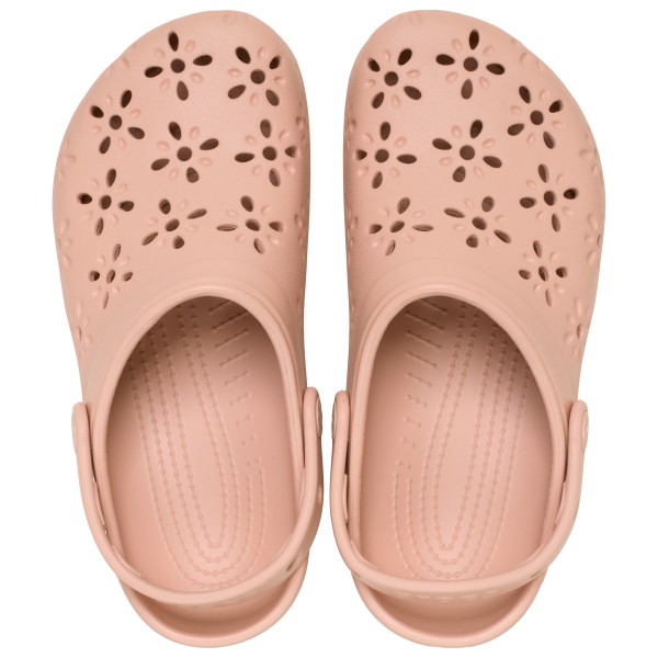 Классические сандалии-сабо с цветочным вырезом Crocs, Chalk — фото 4