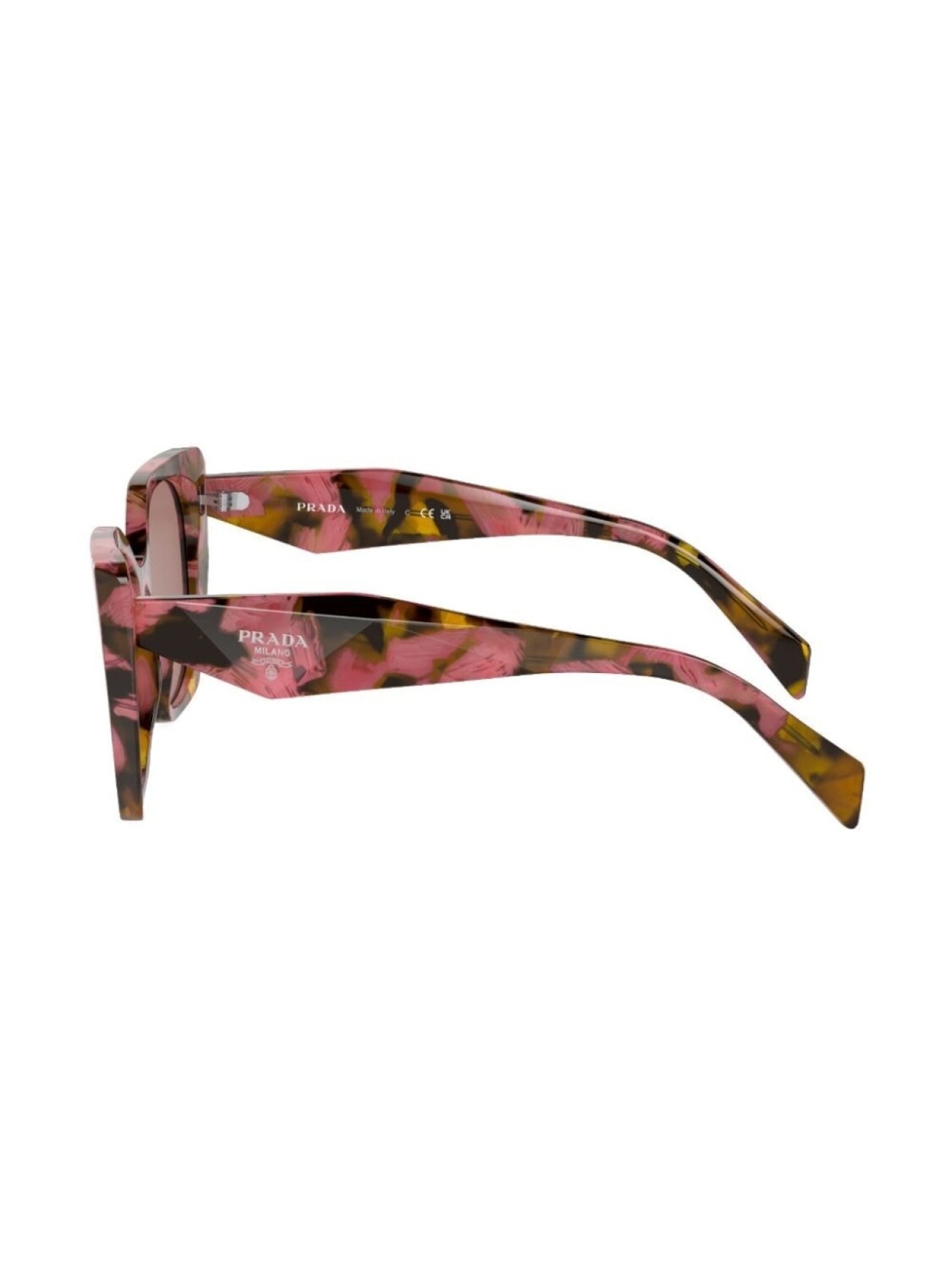 Солнцезащитные очки Prada PR 19ZS в массивной оправе Prada Eyewear, коричневый — фото 3