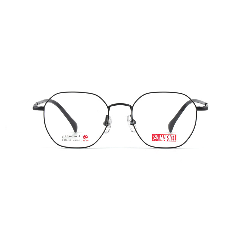 

MARVEL Титановая оправа для очков нестандартной формы унисекс, Matte Black