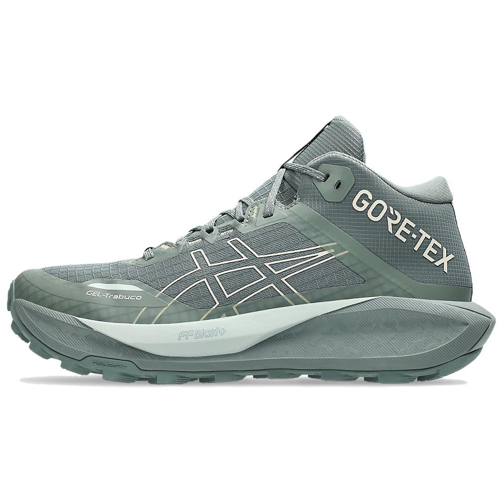 

ASICS GEL TRABUCO износостойкие и водонепроницаемые кроссовки для трейлраннинга mid top мужские gray green