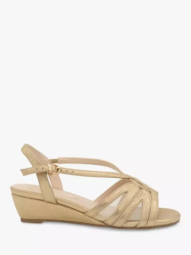 

Сандалии Paradox London Julia Wide Fit Shimmer Mid, золотой
