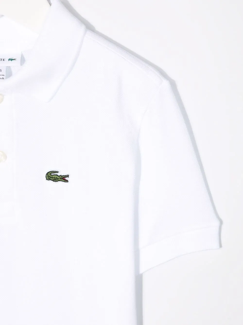 Футболка поло с вышивкой Lacoste Kids, белый — фото 3
