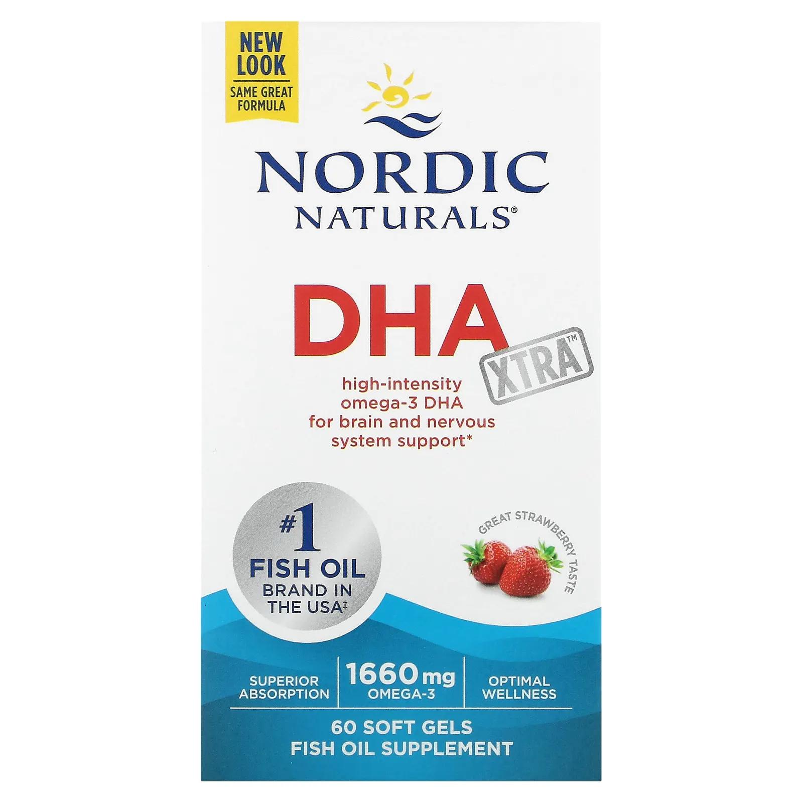 

Nordic Naturals Экстра ДГК клубника 1000 мг 60 мягких таблеток