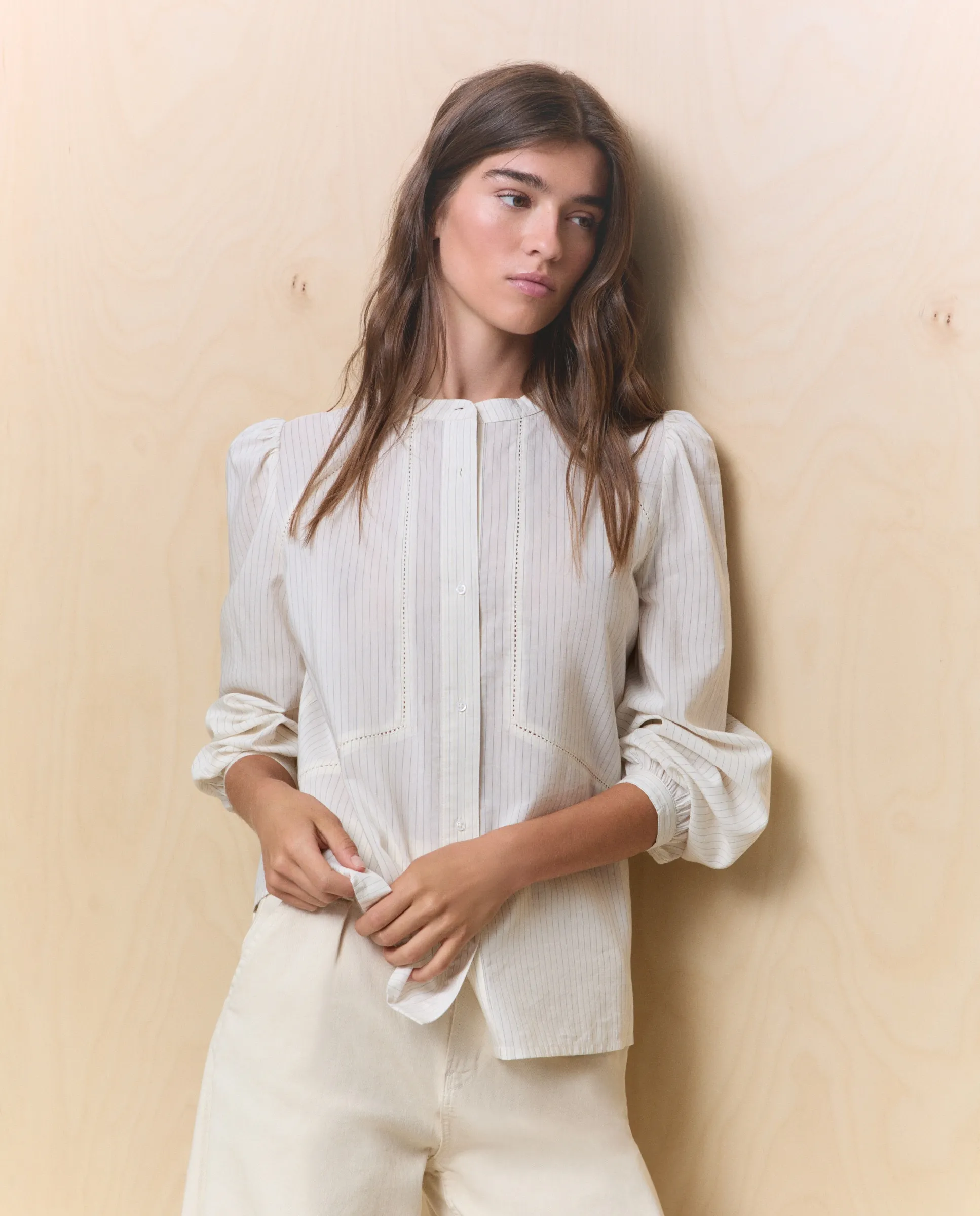 

Женская блузка с длинными рукавами и вышивкой ришелье Easy Wear, белый
