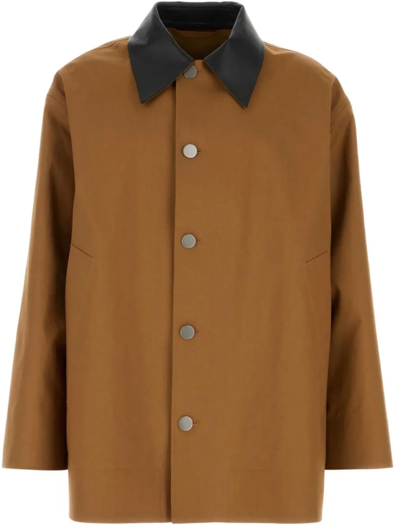 

Хлопковая рубашка-куртка Jil Sander, коричневый