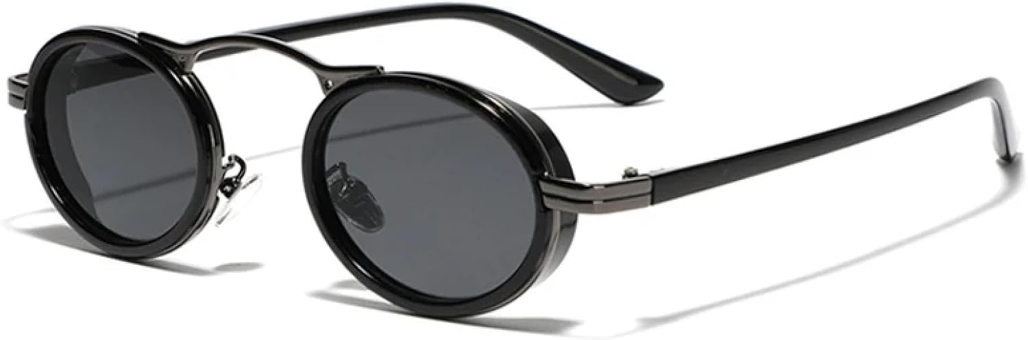 

Солнцезащитные очки с защитой от УФ-излучения UV400 | Панк, женские, маленькие, овальные, градиентные, мужские, полуметаллические, для занятий спортом на открытом воздухе и вождения DSVIGF, Gun Black Gray