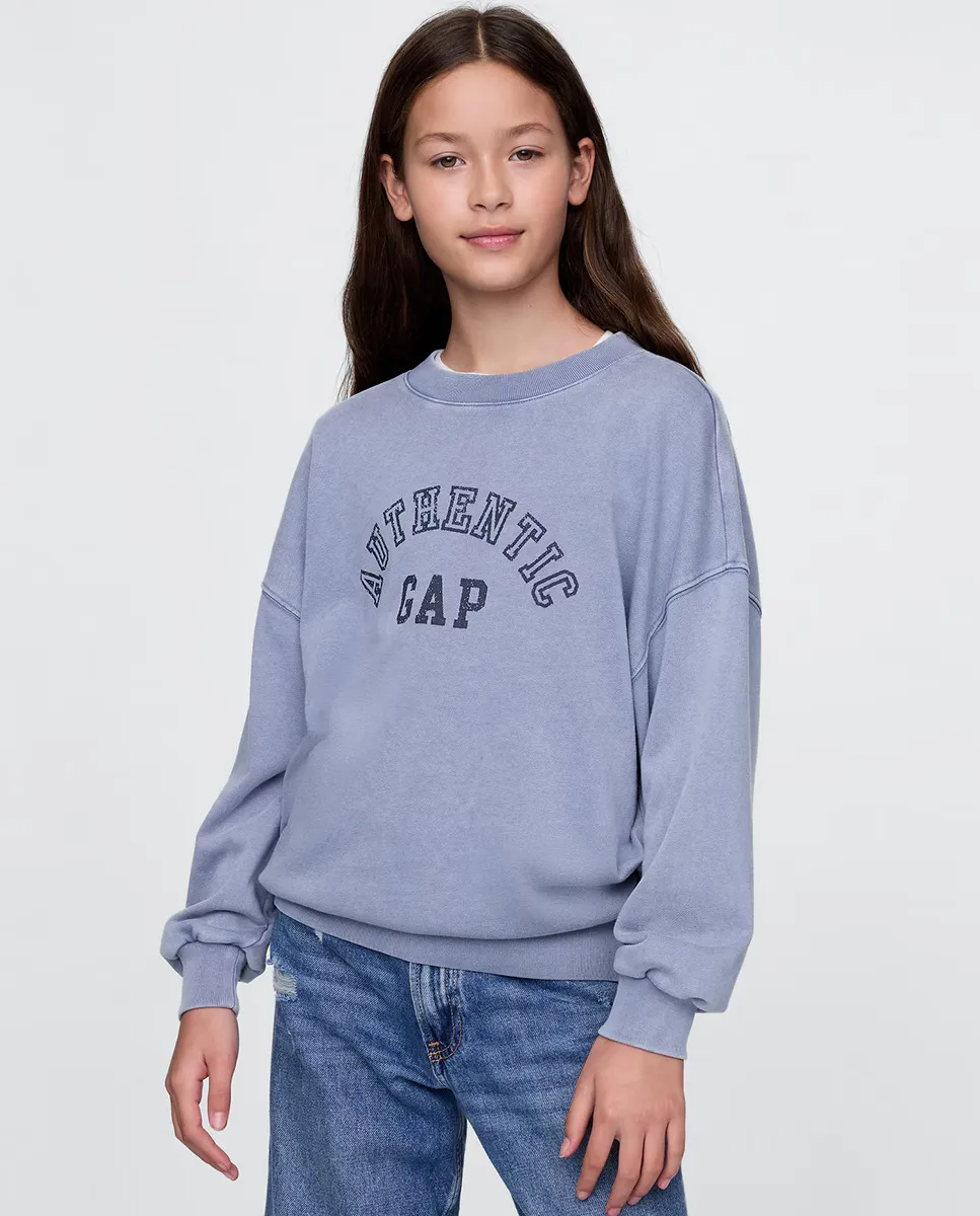 

Толстовка свободного кроя с круглым вырезом Gap, синий
