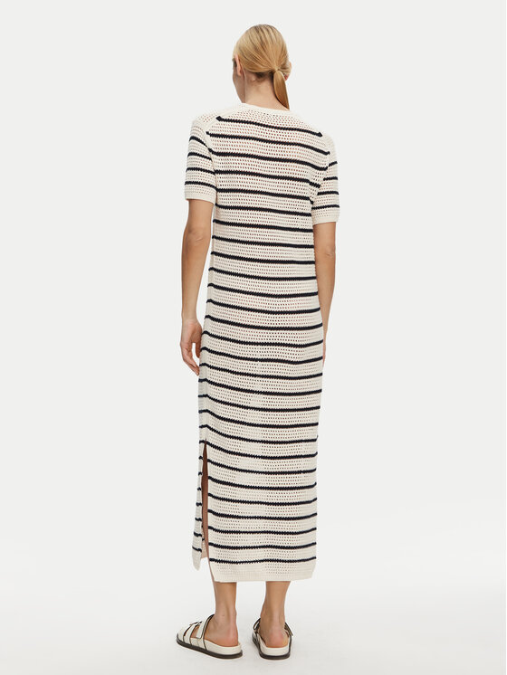 Летнее платье облегающего кроя Pointelle WW0WW44489 Tommy Hilfiger, бежевый — фото 3