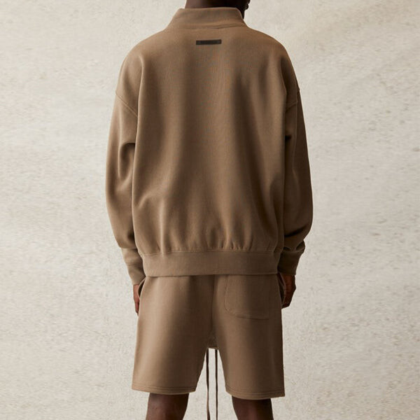 Толстовка Fear of God Essentials SS21 Pull-Over Mockneck Taupe, коричневый — фото 4