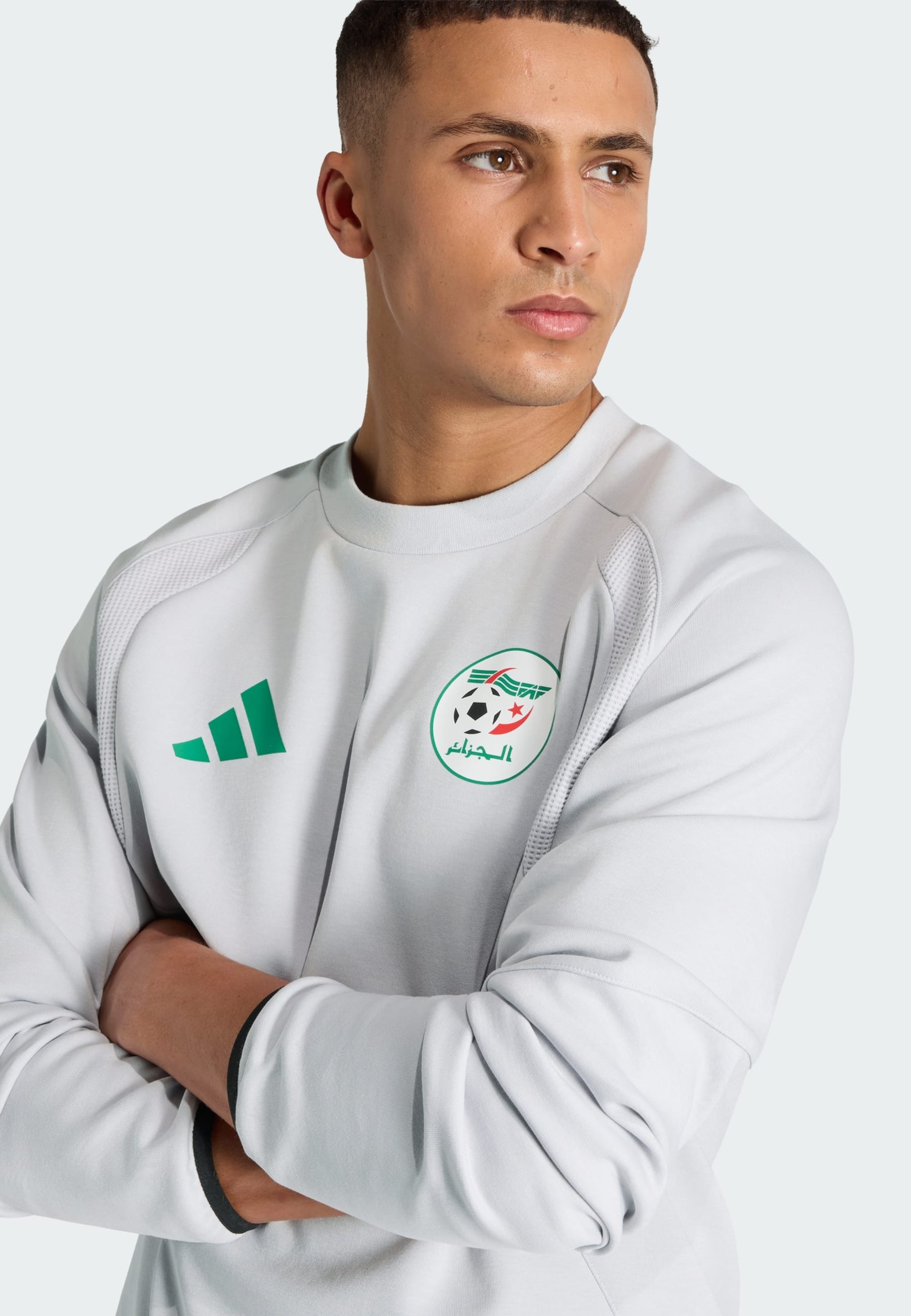 Adidas Performance Спортивный свитшот 'Algeria Tiro' в светло-сером цвете — фото 4