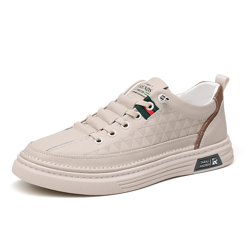 

LEXON Мужские низкие скейтерские кеды бежевые, цвет Beige