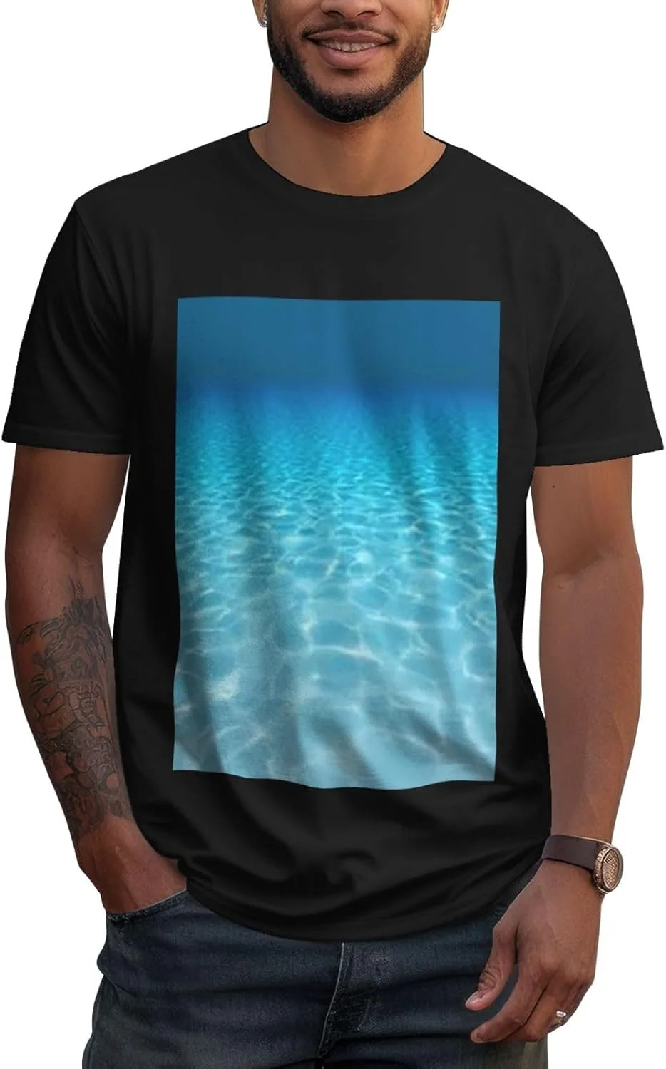 

Мужская хлопковая футболка с круглым вырезом, дышащая, не садится ZERAOKE