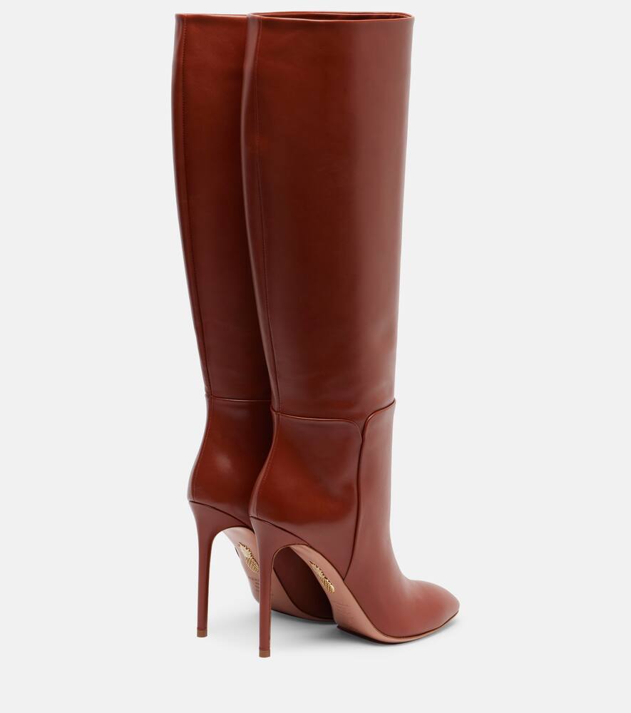 Ботинки Sellier 105 до колена из кожи Aquazzura, Rich Cognac — фото 2