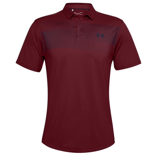 

Мужская рубашка-поло с рисунком на груди Iso Chill Under Armour, бургундия