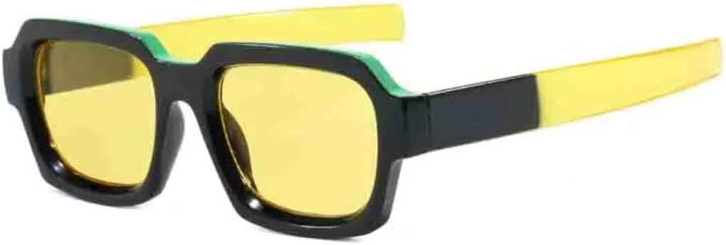 

Солнцезащитные очки с защитой UV400 | Маленькая оправа, линзы конфетного цвета | Для женщин и мужчин, для занятий спортом на открытом воздухе и вождения DSVIGF, Yellow Yellow