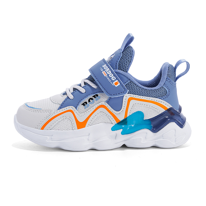 

Нескользящие и износостойкие дышащие низкие повседневные кроссовки для детей FIRS Kids, бежевый/серый/синий