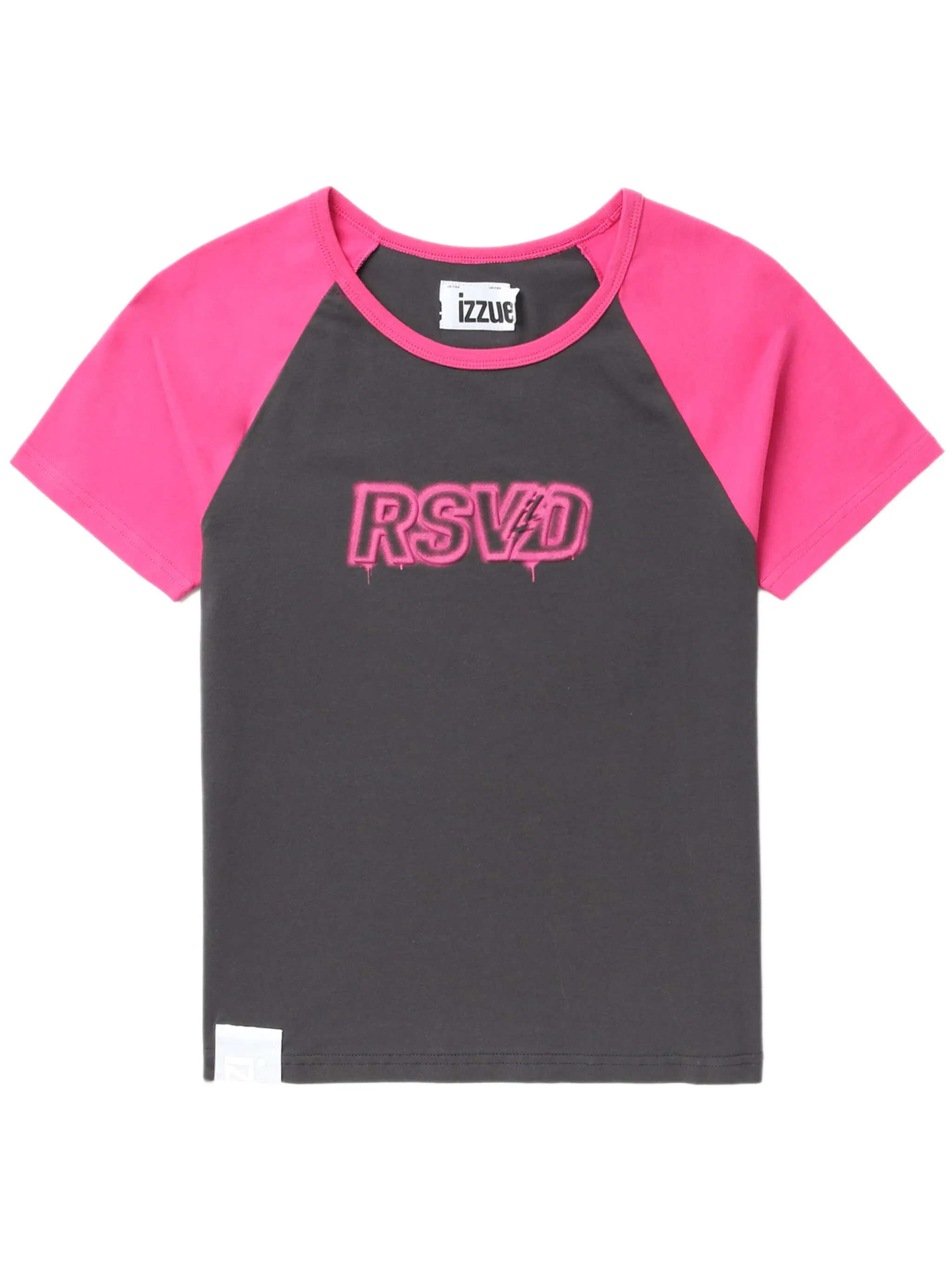 

Футболка в стиле колор-блок с логотипом Izzue, серый