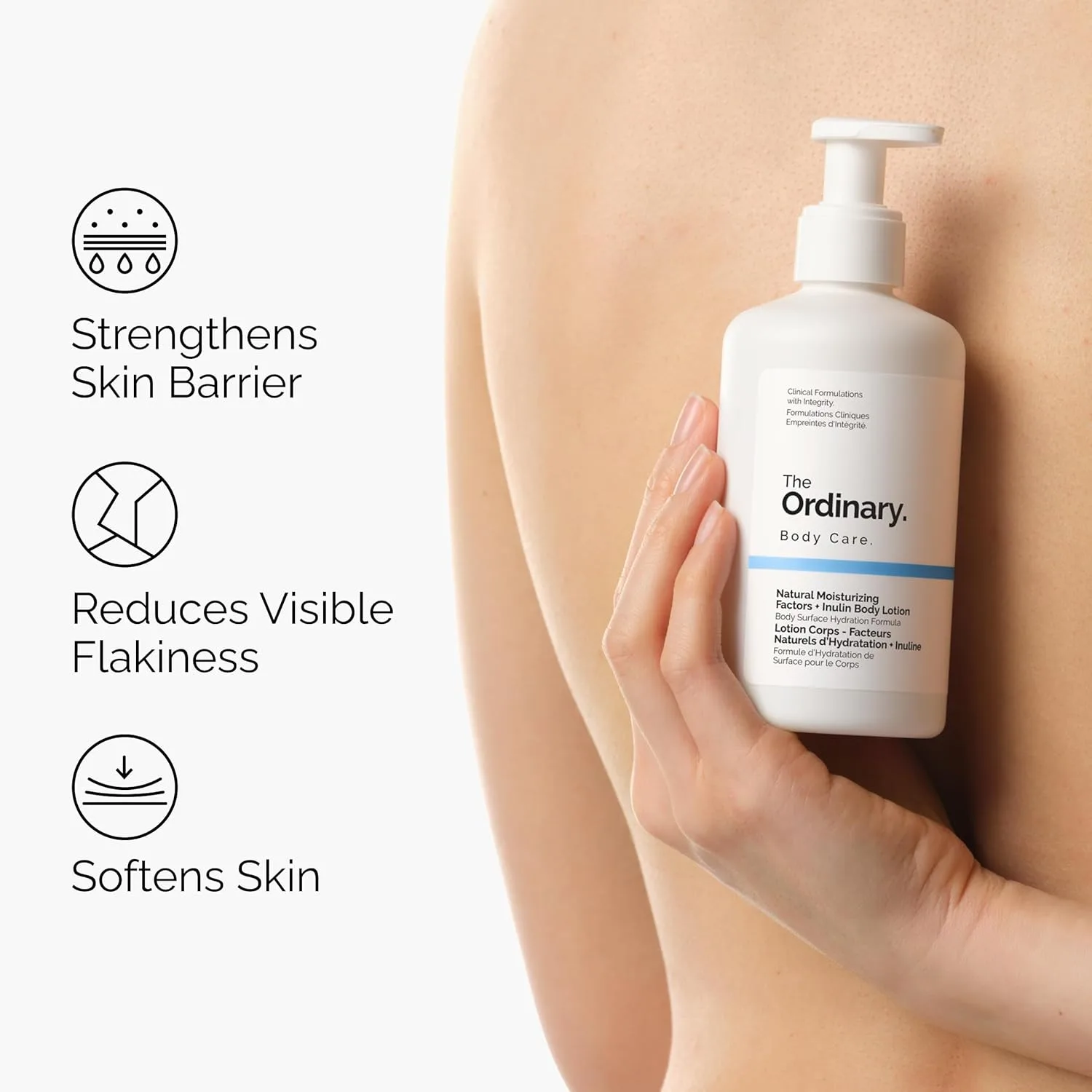 The Ordinary Natural Moisturizing Factors + Inulin лосьон для тела, легкое увлажнение на весь день и поддержка кожного барьера, одобрено Национальной ассоциацией экземы, 240 мл — фото 4