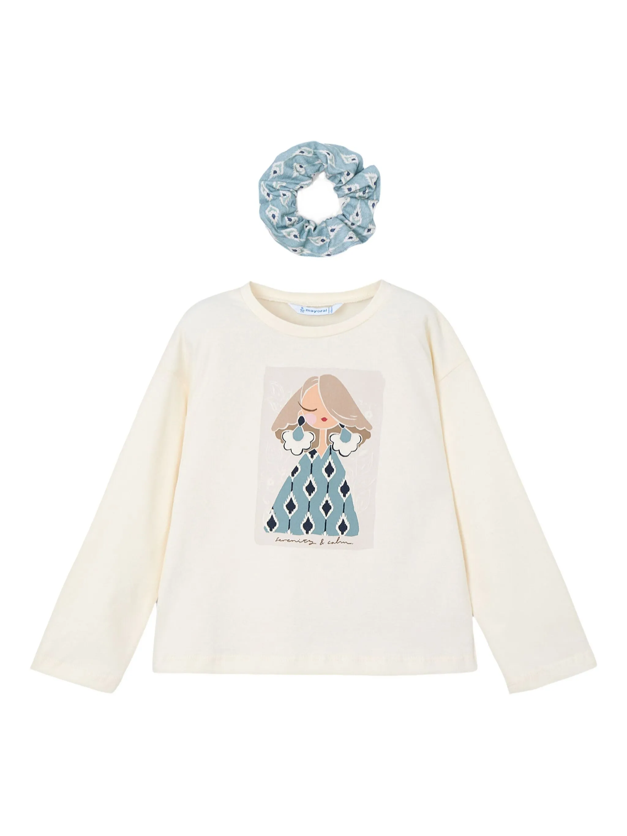 

Футболка с резинкой для волос Mayoral, белый