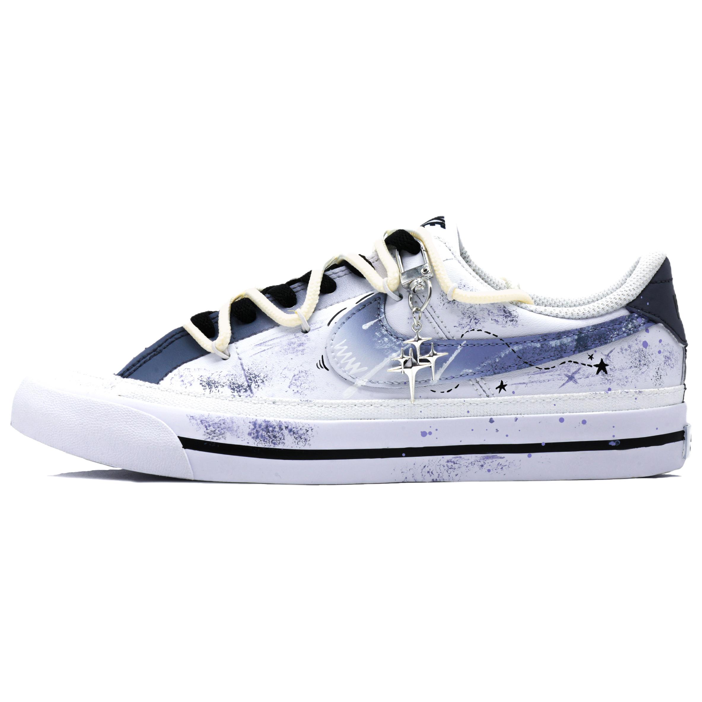 

Nike Низкие противоскользящие износостойкие кроссовки для скейтборда Court Legacy, мужские, белые, фиолетовые