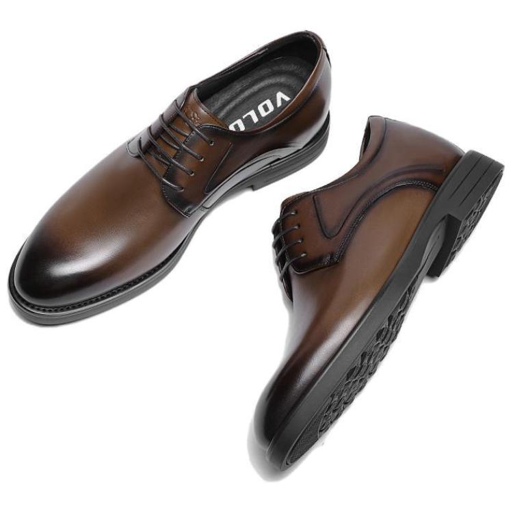 VOLO Мужские туфли черные низкие с эффектом потертости коричневые, цвет Washed Brown 370233142N — фото 3