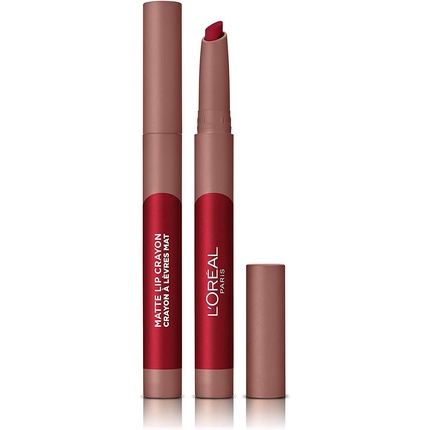 

L'Oreal Paris Infallible Very Matte Lip Crayon Губная помада Smudge Proof Red Lipstick 113 Brulee Ever 1 кг, L'Oreal