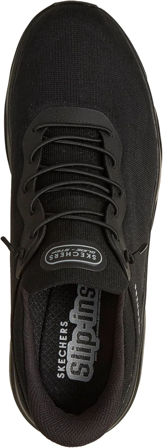 Мужские кроссовки Skechers Uno Glide-Step Gliders Sketch-air без шнурков, черный — фото 2