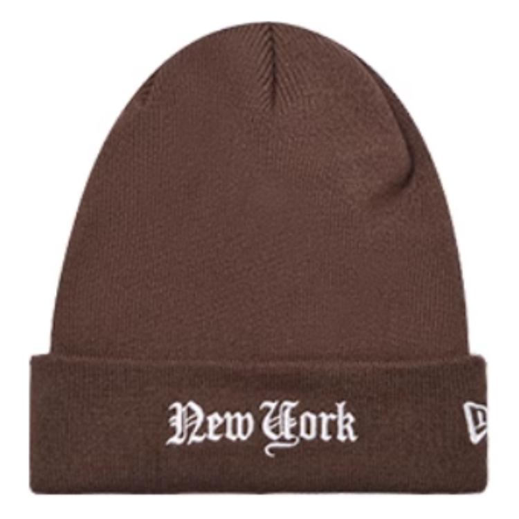 

New Era Акриловая вязаная шапка унисекс коричневая, Brown