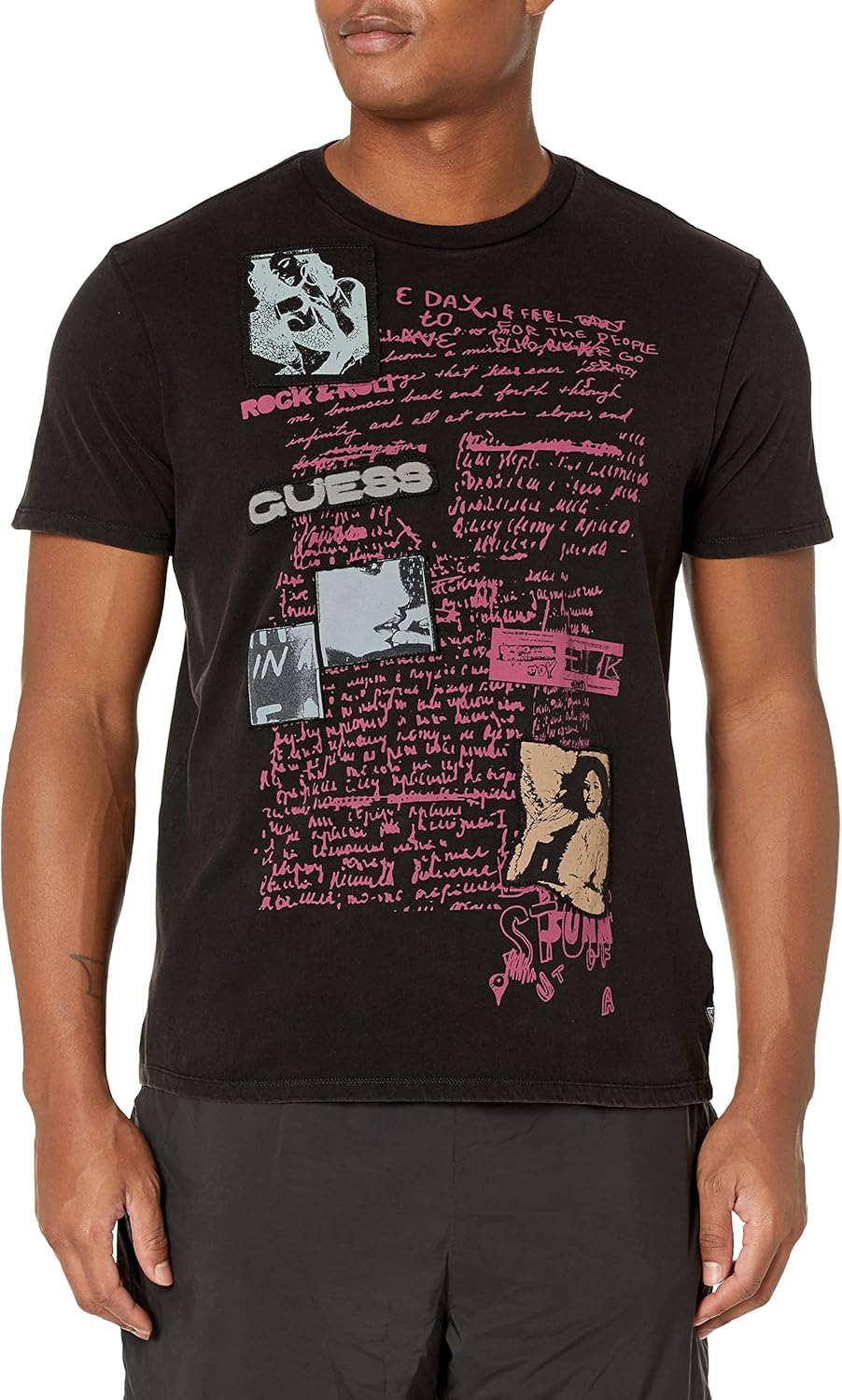 

Мужская футболка GUESS Ges Tour с коротким рукавом, Jet Black Multi, Черный, Мужская футболка GUESS Ges Tour с коротким рукавом, Jet Black Multi