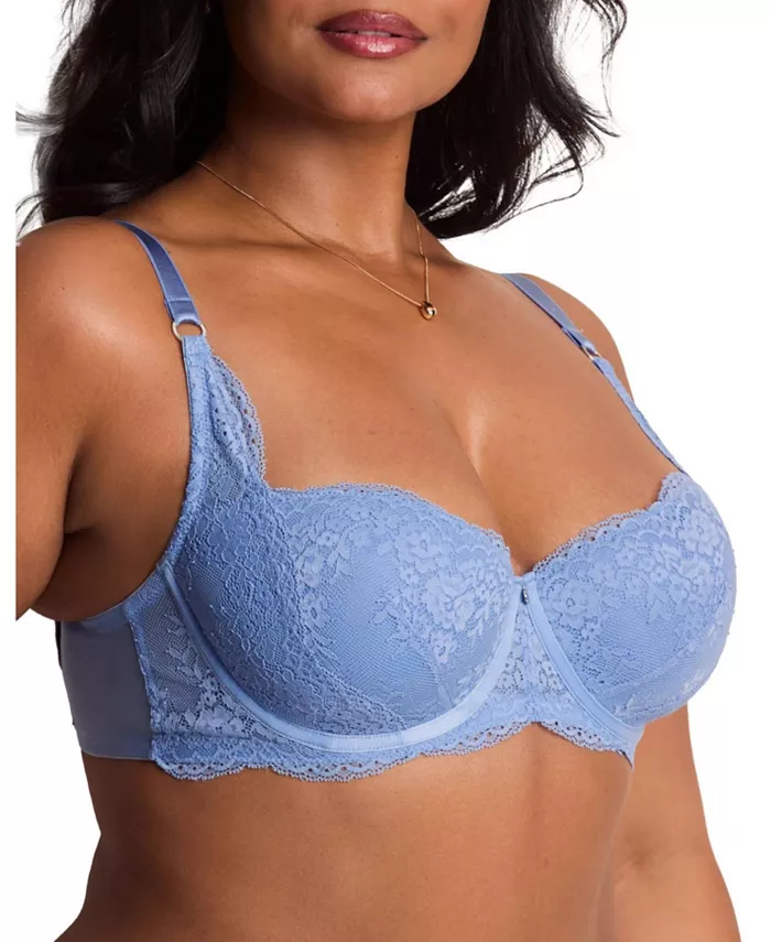 

Бюстгальтер балконет с контурными чашками Bonnie для женщин plus-size Adore Me, синий