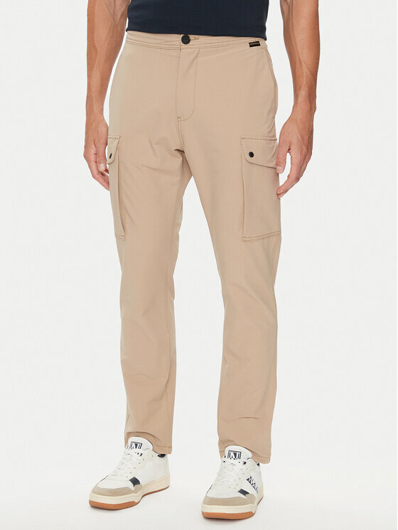 

Брюки из ткани regular fit Napapijri, бежевый
