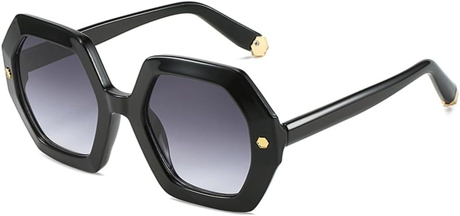 

Женские солнцезащитные очки с металлическими заклепками, защита от УФ-излучения UV400, мужские градиентные, для занятий спортом на открытом воздухе, бега и езды generic, Black Gray Gradient