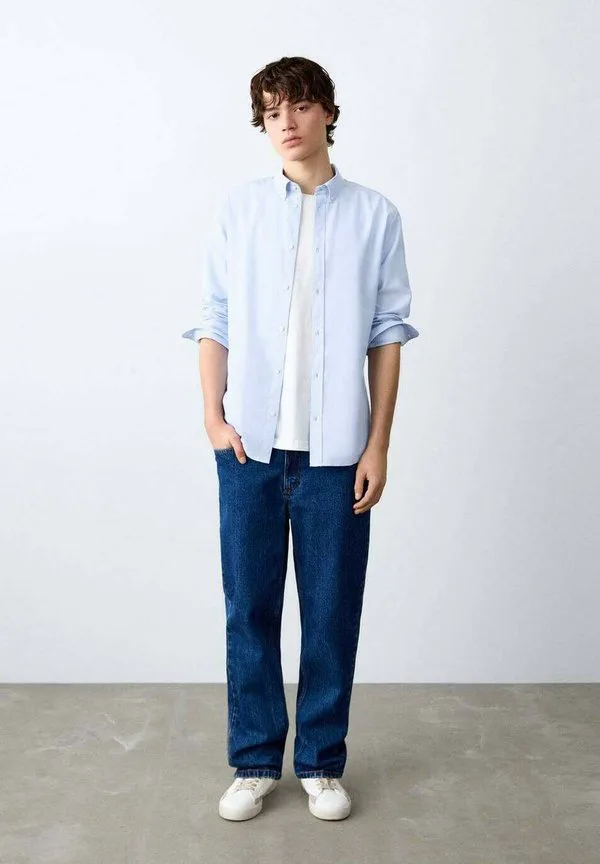 Подростковая рубашка Mango Kids, Light Blue
