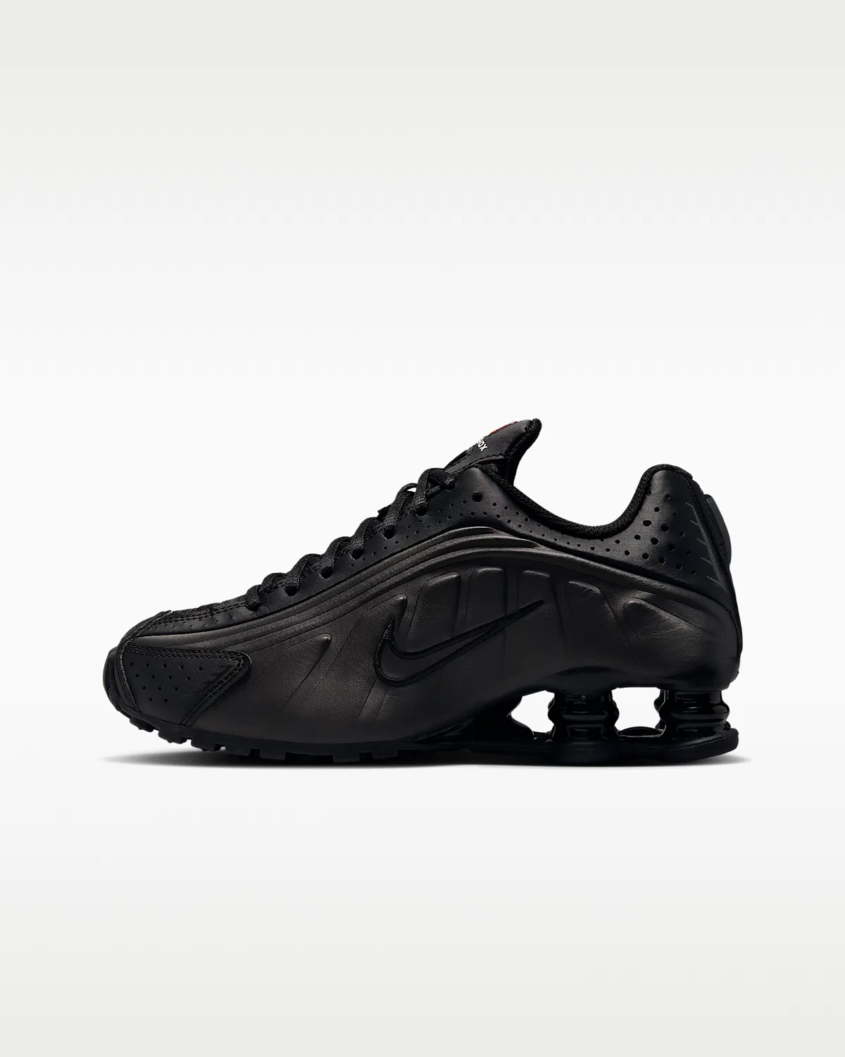 Детские кроссовки Nike Shox R4, Black/Black/Bright Crimson/Black