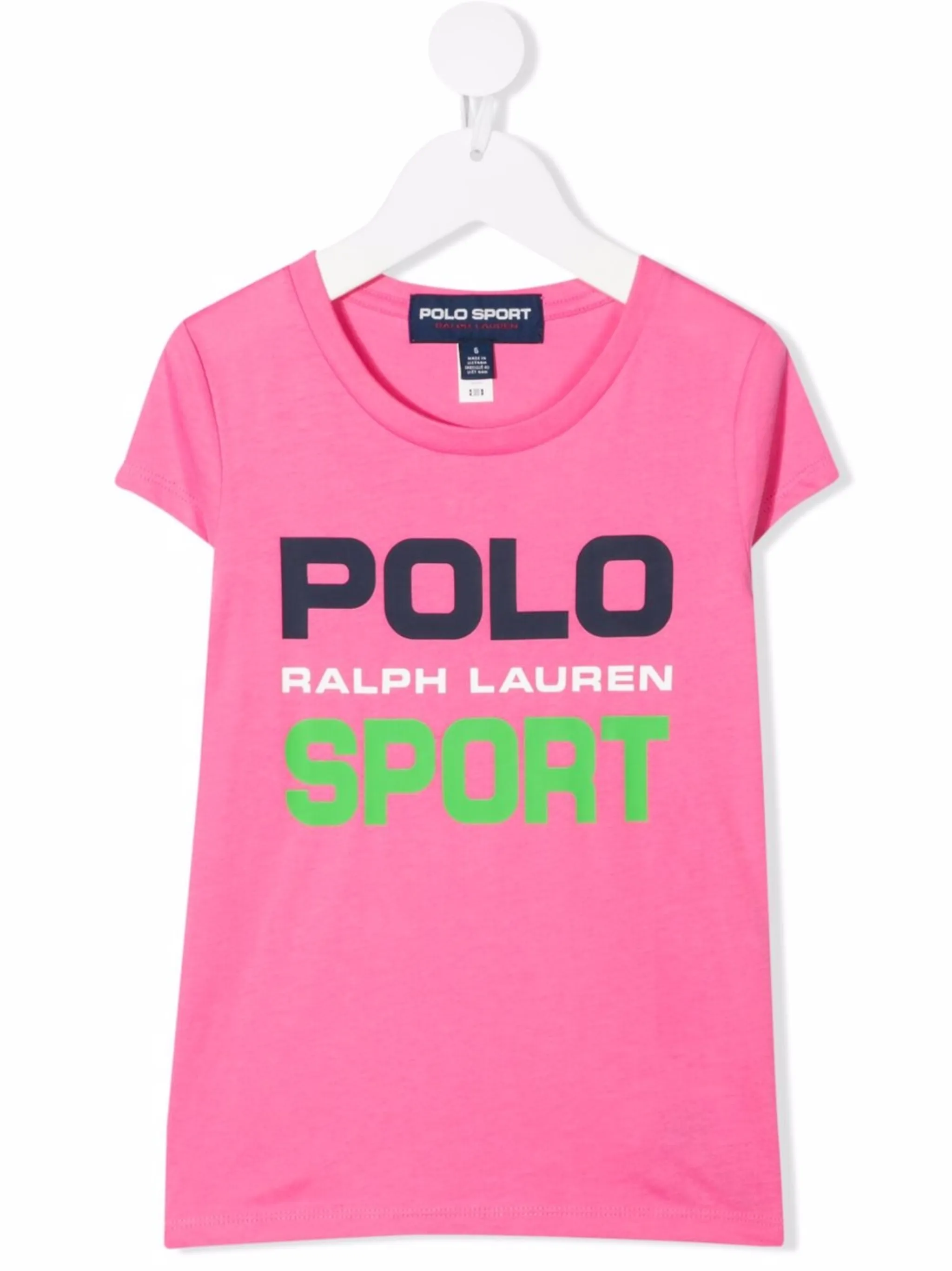 

Футболка с логотипом Polo Ralph Lauren Kids, розовый