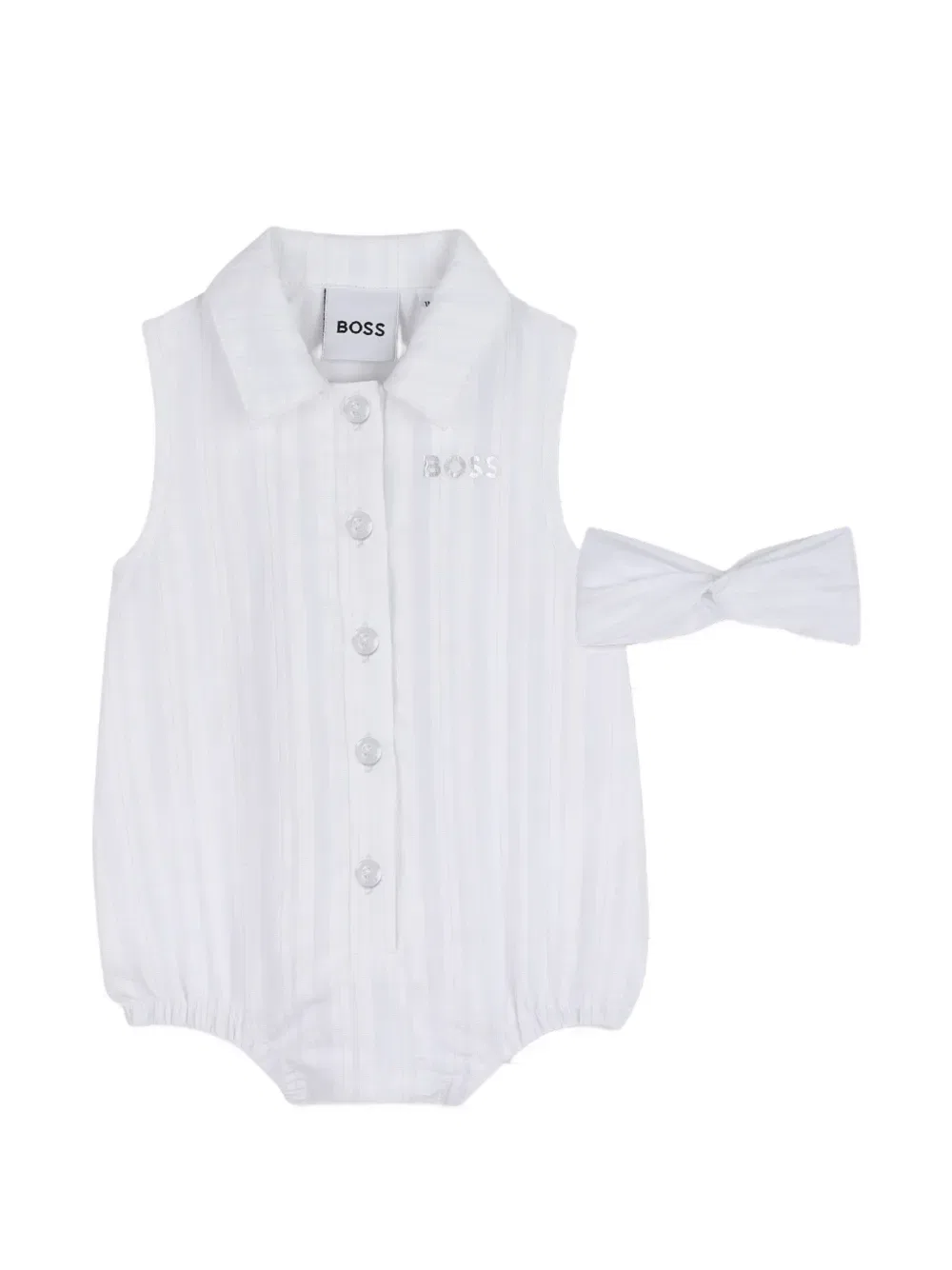 Комбинезон с воротником и повязкой на голову Boss Kidswear, белый