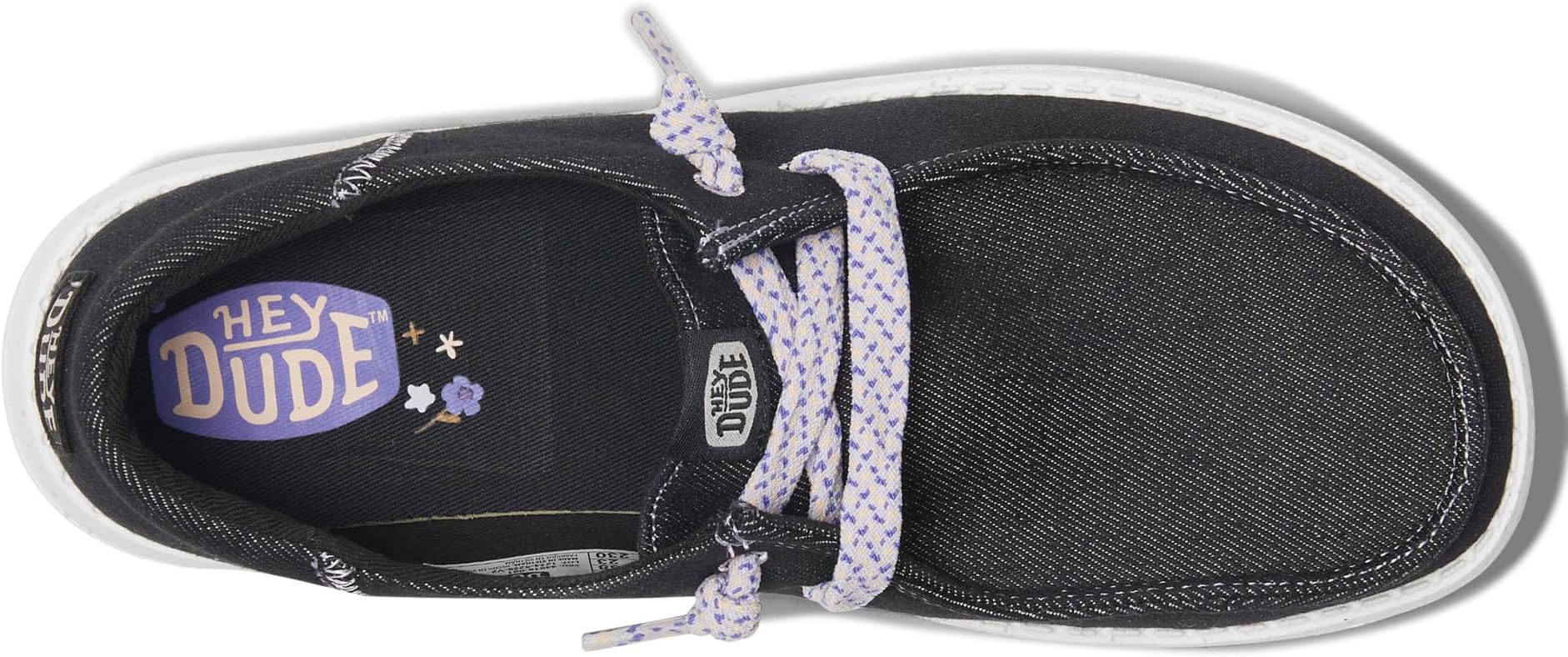 Лоферы Hey Dude Kids  Wendy Funk Friendship Lace, Black — фото 2