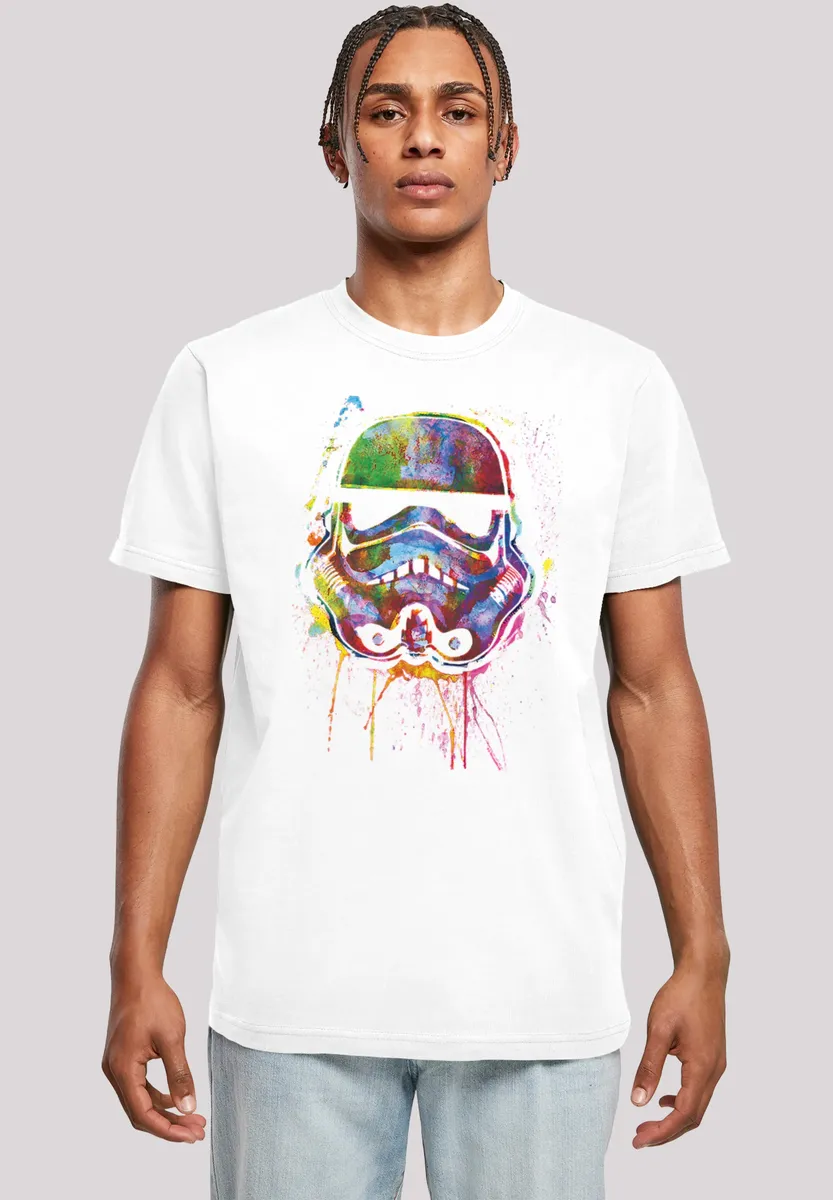 

F4NT4STIC Футболка "Star Wars Stormtrooper", мужская, премиум-мерч, стандартного кроя, базовая, с принтом, белый