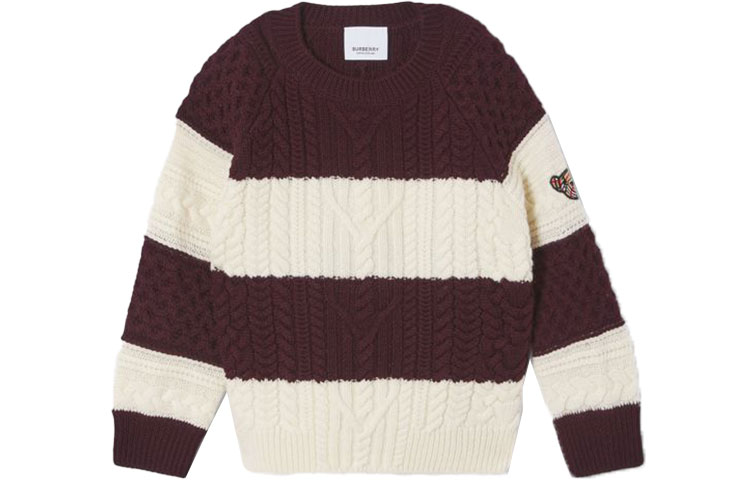 

Детский свитер Burberry, бело-коричневый