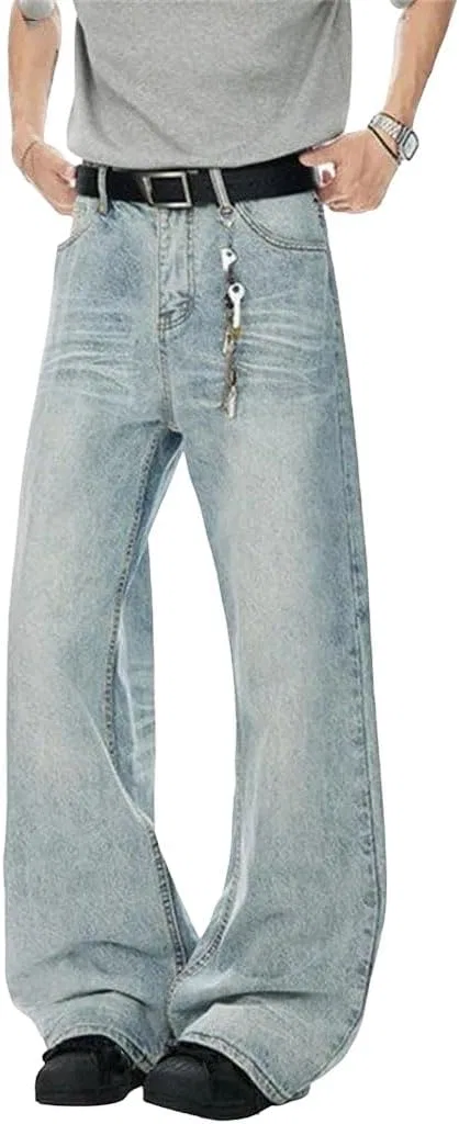 Джинсы свободные широкие Men's Denim, синий