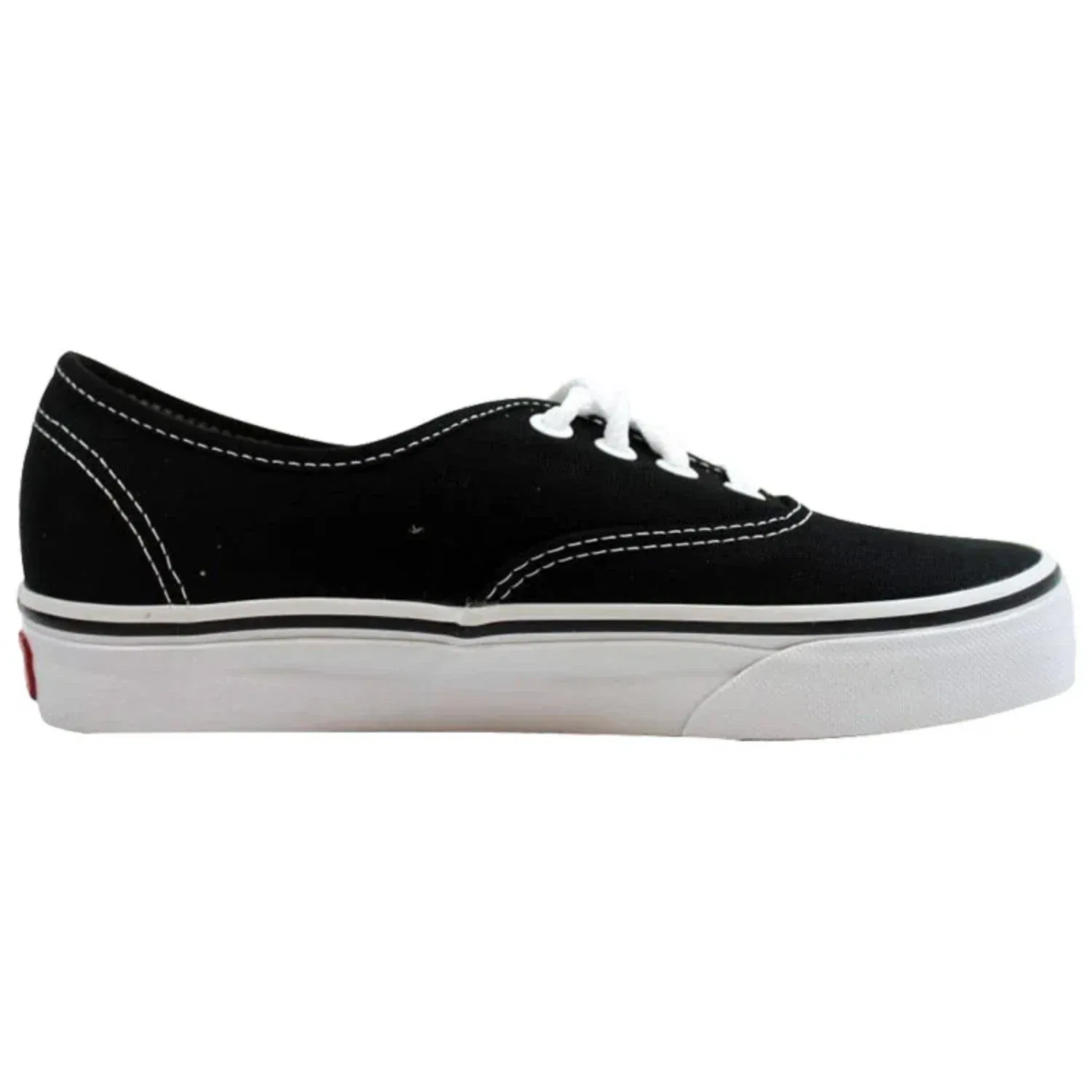 Мужские кроссовки Vans Authentic VN000EE3BLK, черно-белые, из парусины, модель HAWK2700 — фото 3