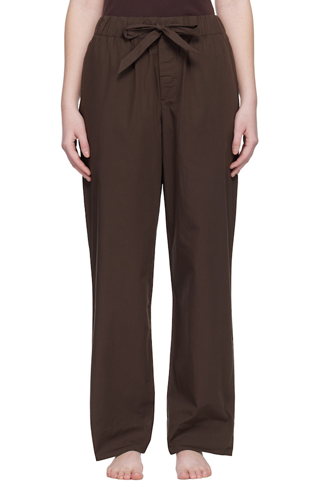 

Tekla Пижамные штаны из коричневого поплина