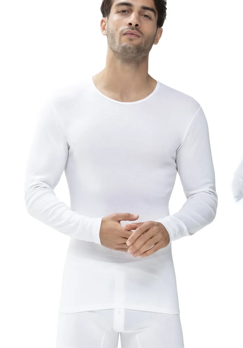 

Рубашка Mey с длинными рукавами "CASUAL COTTON (K)", эластичная манжета на шее, белый