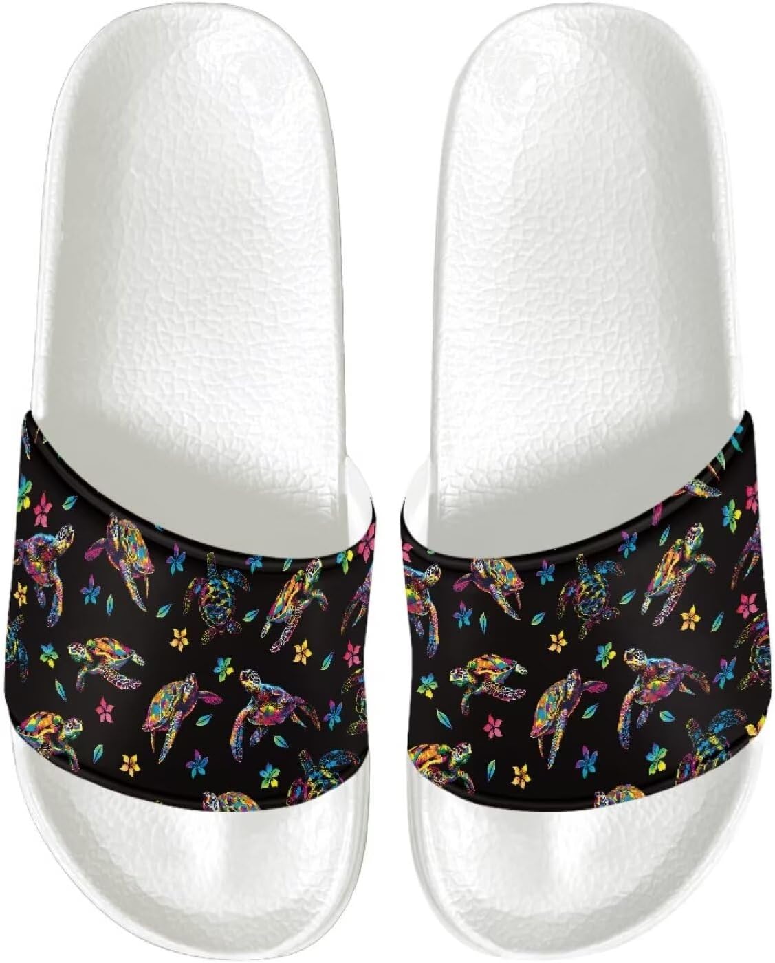 

Сандалии JUDENTIDOS с открытым носком, шлепанцы для душа, нескользящие, из EVA, для женщин, Sea Turtle Floral