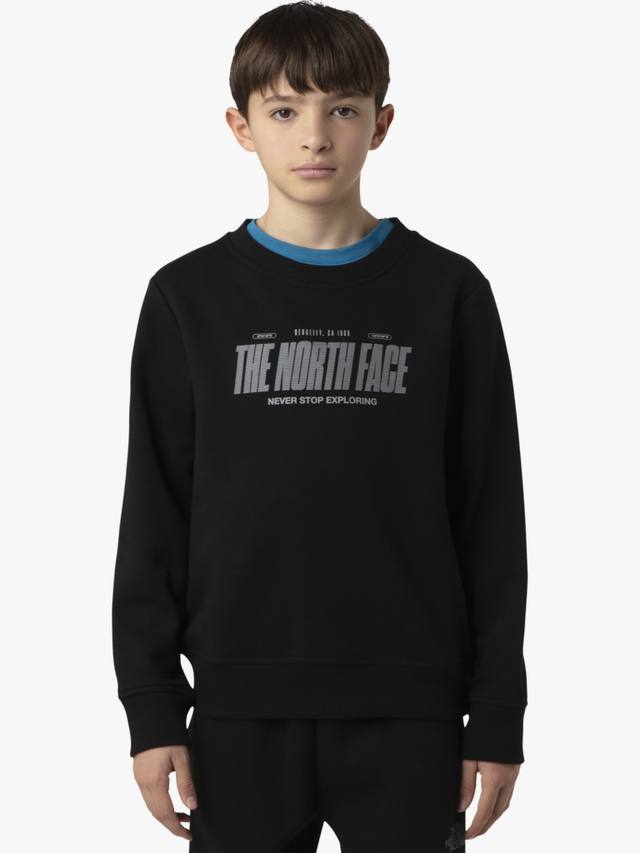 

Детский свитшот из хлопковой смеси свободного кроя The North Face, Black