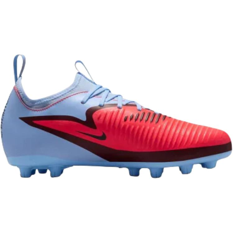 Nike Phantom 6 синтетическая кожа низкие детские футбольные бутсы Blue Red для подростков — фото 2
