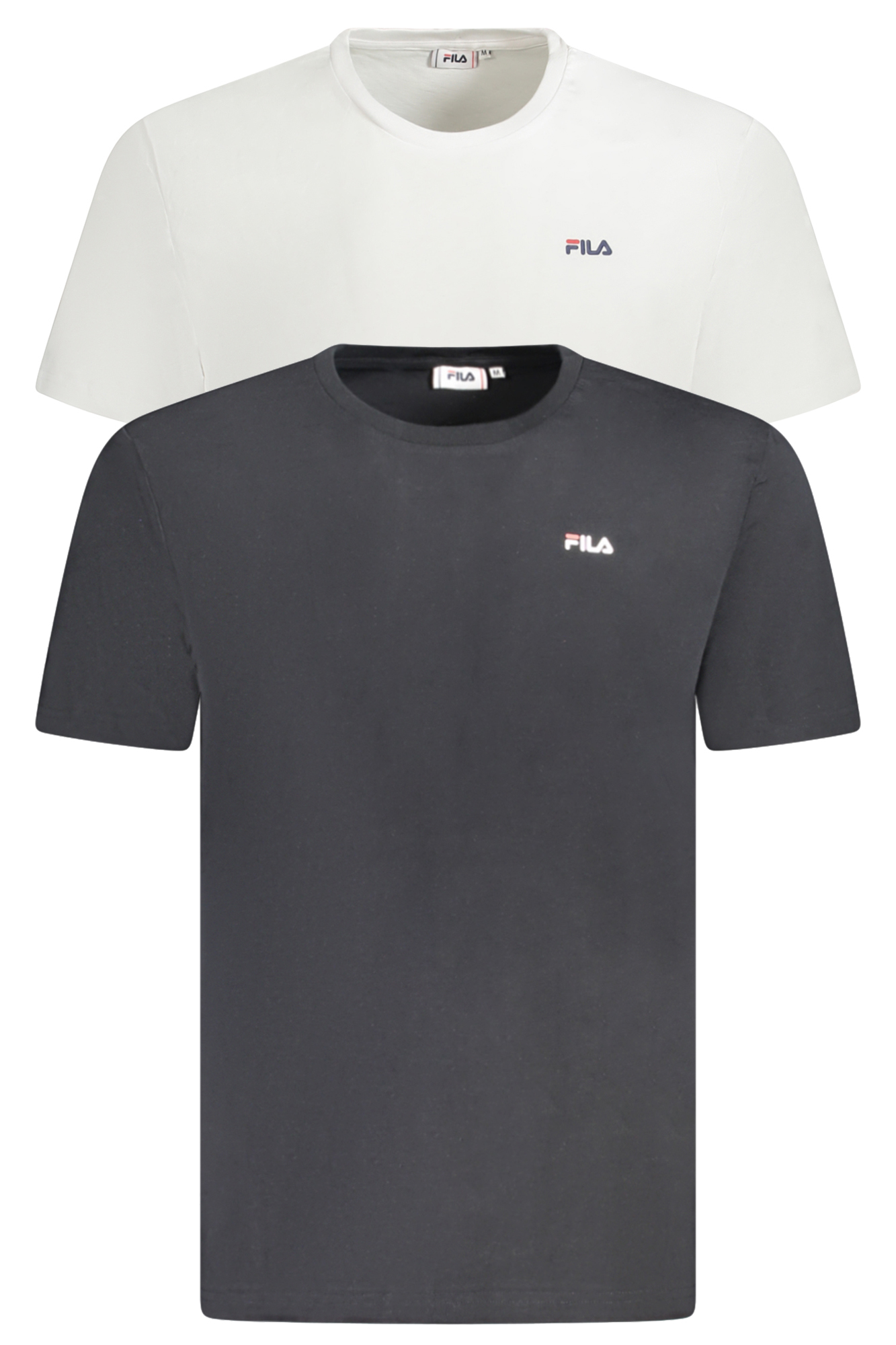 

Мужская футболка Fila хлопковая базовая 2 шт, белый/черный